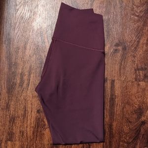 FLEO Silky Silk 25" leggings in Mauve Wine